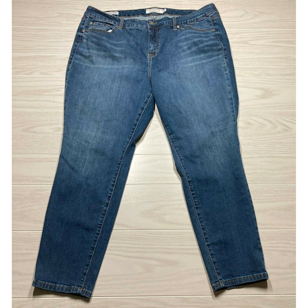 Torrid Women's Curvy‎ Skinny High Rise Jeans Dark Wash Size 22 39x28